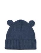 Gina Beanie With Ears Accessories Headwear Hats Beanie Blue Liewood