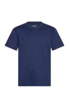 Crew Neck Pima Tops T-shirts Short-sleeved Blue Bread & Boxers