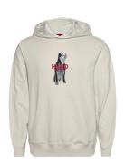 Dartchon Designers Sweat-shirts & Hoodies Hoodies Cream HUGO