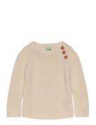 Baby Rib Sweater Tops Knitwear Pullovers Cream FUB