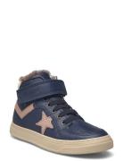 Bisgaard Isak Lamb Høye Sneakers Navy Bisgaard