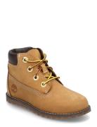 Mid Lace Up With Zip Boot Snørestøvletter Støvletter Brown Timberland