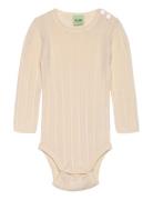 Baby Rib Body Bodies Long-sleeved Beige FUB