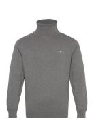 Classic Cotton Rollerneck Tops Knitwear Turtlenecks Grey GANT