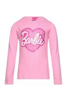 Tshirt Tops T-shirts Long-sleeved T-shirts Pink Barbie