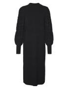 Vmlim Ls Highneck Calf Dress Ga Boo Knelang Kjole Black Vero Moda