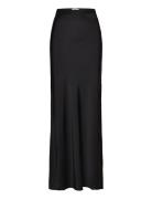 Hana Long Silk Skirt Langt Skjørt Black Ahlvar Gallery