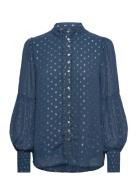 Dietesbblillys Shirt Tops Blouses Long-sleeved Navy Bruuns Bazaar