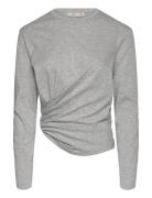 Colleniw Ls Tops Shirts Long-sleeved Grey InWear