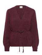 Ihkamara Ca12 Tops Knitwear Cardigans Burgundy ICHI