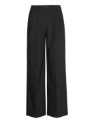 Pleated Straight Trousers Bottoms Trousers Suitpants Black Mango