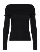 Off Shoulders Sweater Tops Knitwear Jumpers Black Mango