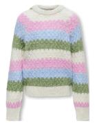 Kogchole L/S O-Neck Stripe Knt Tops Knitwear Pullovers Multi/patterned...