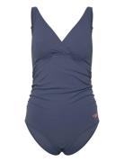 Womens V Neck Maternity U Back Sport Swimsuits Blue Speedo