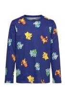 Top Ls Pokemon Tops T-shirts Long-sleeved T-shirts Blue Lindex