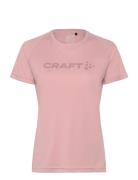 Core Essence Logo Tee W Sport T-shirts & Tops Short-sleeved Pink Craft