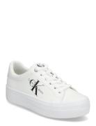 Vulc Flatform Laceup Low Lth Lave Sneakers White Calvin Klein