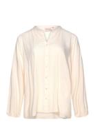 Wa-Sia Tops Blouses Long-sleeved Cream Wasabiconcept