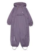 Snow Suit Outerwear Coveralls Snow-ski Coveralls & Sets Purple Minymo