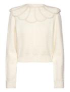 Lace Collar Knit Sweater Tops Knitwear Jumpers Cream ROTATE Birger Chr...