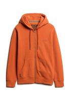 Essential Logo Zip Hoodie Tops Sweat-shirts & Hoodies Hoodies Orange S...