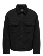 Onswilson Sherpa Blk 0971 Dnm Jacket Dongerijakke Denimjakke Black ONL...