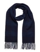 Check Lambswool Scarf Accessories Scarves Winter Scarves Blue Lyle & S...