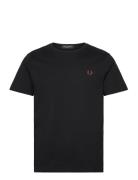 Crew Neck T-Shirt Tops T-shirts Short-sleeved Black Fred Perry