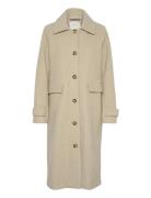 Kaannelise Coat Outerwear Coats Winter Coats Beige Kaffe