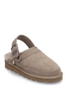 Rhbrisbane Shearling Buckle Slipper Slippers Tøfler Beige Rosemunde