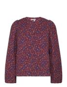 Quilted Flowerprinted Jacket Vattert Jakke Burgundy Stella Nova