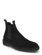 Biaerik Chelsea Boot Oily Suede# Støvletter Chelsea Boot Black Bianco