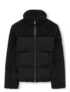 Kogwanja Fur Puffer Mix Coat Otw Fôret Jakke Black Kids Only