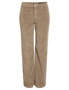 Nmcord Yolanda Nw Wide Leg Corduroy Bottoms Trousers Wide Leg Beige NO...