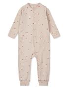 Birk Printed Pyjamas Jumpsuit Pyjamas Sie Jumpsuit Cream Liewood