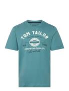 Logo Tee Tops T-shirts Short-sleeved Blue Tom Tailor