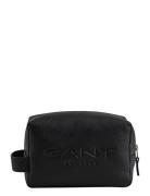 Leather Wash Bag Toalettveske Black GANT