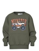 Nmmvugo Ls Nreg Sweat Bru Tops Sweat-shirts & Hoodies Sweat-shirts Kha...