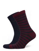 Stripe Socks 2-Pack Socks & Tights Socks Burgundy GANT