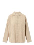 Sim Shirt - Cotton Tops Shirts Long-sleeved Brown STUDIO FEDER