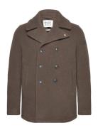 Wool Blend Peacoat Ullfrakk Frakk Brown Scotch & Soda