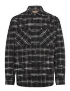 Samwell Japanese Flannel Check Tops Shirts Casual Black Rue De Tokyo