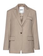 Ezra - Classic Wool Blend Blazers Single Breasted Blazers Beige Day Bi...