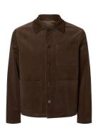 Slhreg-Cole Cord Hybrid Blz Tynn Jakke Brown Selected Homme