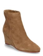 Sherry Suede Bootie Shoes Boots Ankle Boots Ankle Boots With Heel Beig...