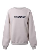 Crew Neck W/Print Tops Sweat-shirts & Hoodies Sweat-shirts Beige Hound