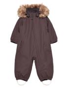 Coverall W. Fake Fur Outerwear Coveralls Snow-ski Coveralls & Sets Pur...