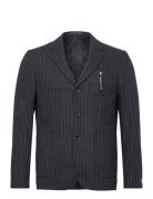 Relaxed 3-Button Wool-Blend Pinstripe Blazer Suits & Blazers Blazers S...