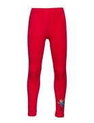 Pippi Leggings Bottoms Leggings Red Pippi Langstrømpe