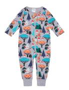 Mushrooms Pyjamas Pyjamas Sie Jumpsuit Grey MUMIN